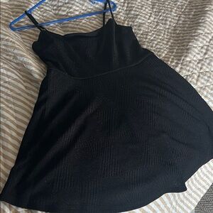 Elegant Black Spaghetti Strap Dress